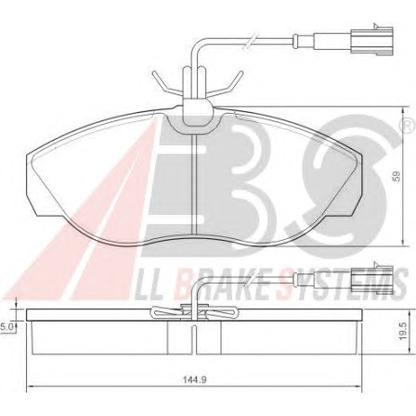 Foto Kit pastiglie freno, Freno a disco A.B.S. 37172OE