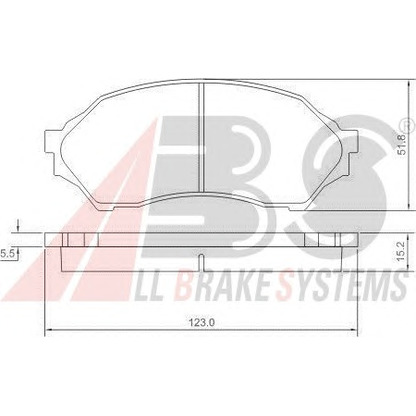 Photo Brake Pad Set, disc brake A.B.S. 37186OE