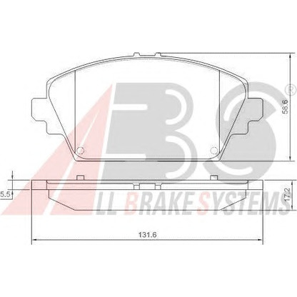 Photo Brake Pad Set, disc brake A.B.S. 37205