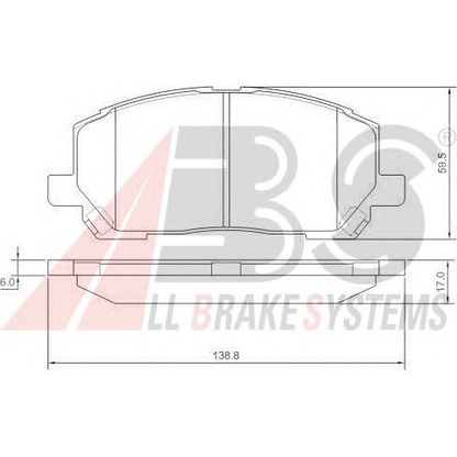 Photo Brake Pad Set, disc brake A.B.S. 37260OE