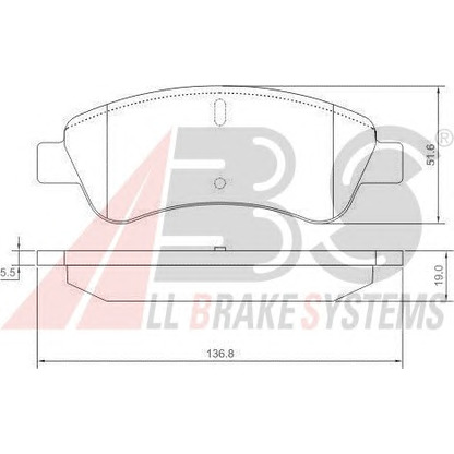 Foto Kit pastiglie freno, Freno a disco A.B.S. 37272OE