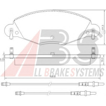 Photo Brake Pad Set, disc brake A.B.S. 37285