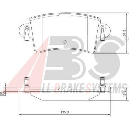Photo Brake Pad Set, disc brake A.B.S. 37289
