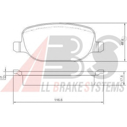 Photo Brake Pad Set, disc brake A.B.S. 37317