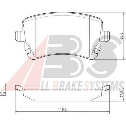 Photo Brake Pad Set, disc brake A.B.S. 37366