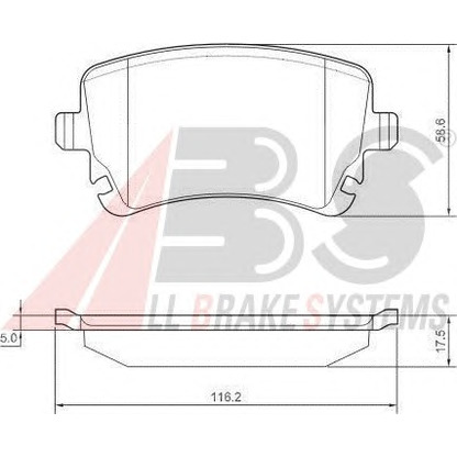 Photo Kit de plaquettes de frein, frein à disque A.B.S. 37366OE