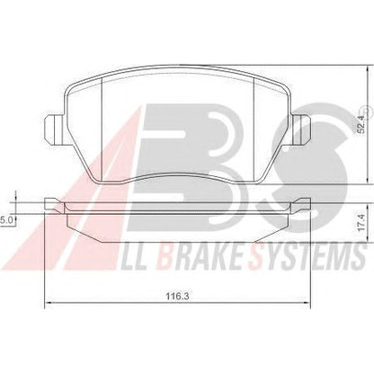 Photo Brake Pad Set, disc brake A.B.S. 37395OE