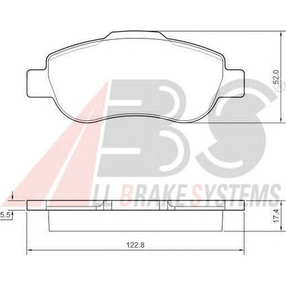 Photo Brake Pad Set, disc brake A.B.S. 37439