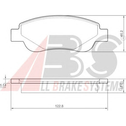 Photo Brake Pad Set, disc brake A.B.S. 37483OE