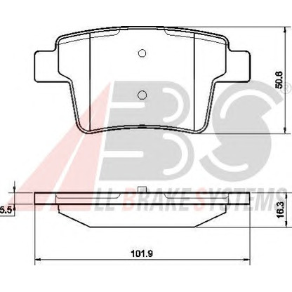 Photo Brake Pad Set, disc brake A.B.S. 37489OE