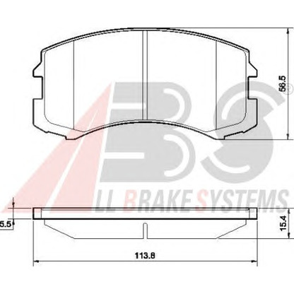 Photo Brake Pad Set, disc brake A.B.S. 37491