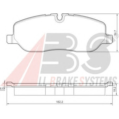 Photo Brake Pad Set, disc brake A.B.S. 37501OE