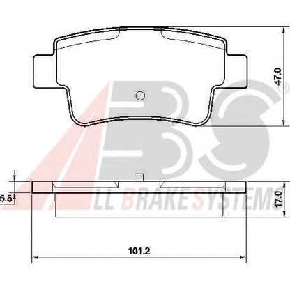 Photo Kit de plaquettes de frein, frein à disque A.B.S. 37513