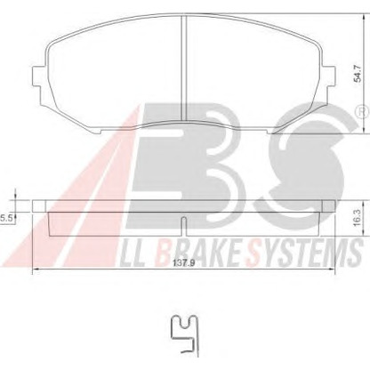 Photo Brake Pad Set, disc brake A.B.S. 37531