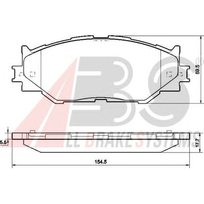 Photo Brake Pad Set, disc brake A.B.S. 37547OE