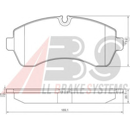 Photo Brake Pad Set, disc brake A.B.S. 37552