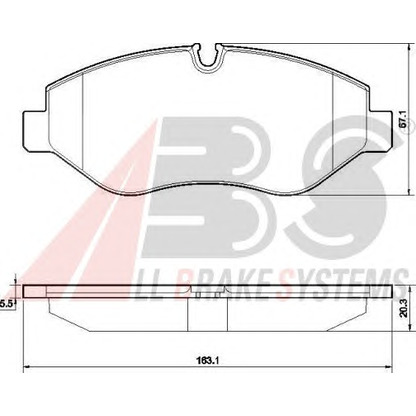 Photo Kit de plaquettes de frein, frein à disque A.B.S. 37553