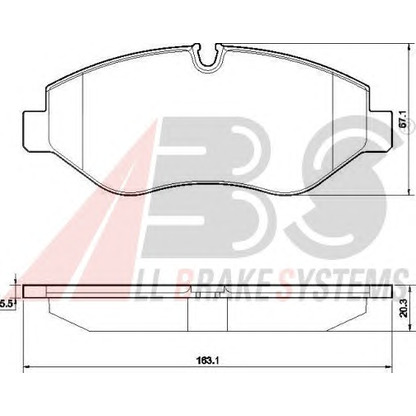 Photo Brake Pad Set, disc brake A.B.S. 37553OE
