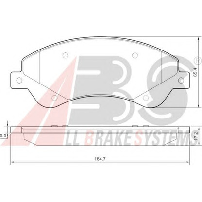 Foto Bremsbelagsatz, Scheibenbremse A.B.S. 37559OE