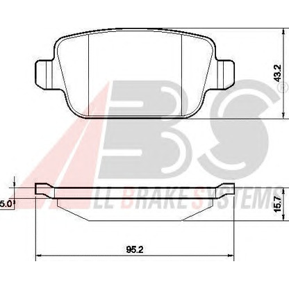 Photo Brake Pad Set, disc brake A.B.S. 37561