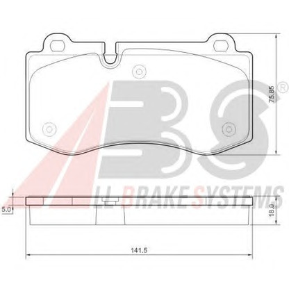 Photo Brake Pad Set, disc brake A.B.S. 37565
