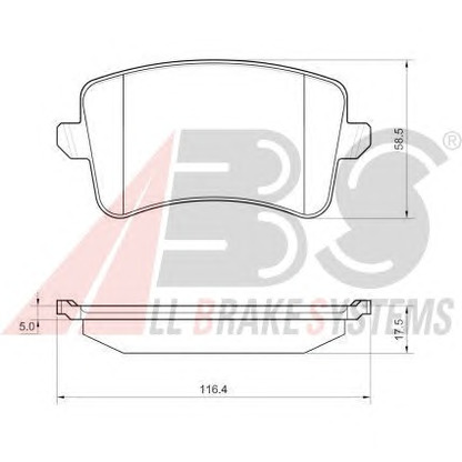 Foto Bremsbelagsatz, Scheibenbremse A.B.S. 37588OE