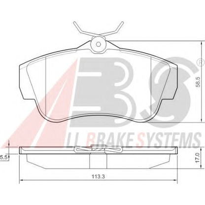 Photo Brake Pad Set, disc brake A.B.S. 37590