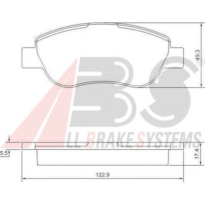 Photo Brake Pad Set, disc brake A.B.S. 37623OE