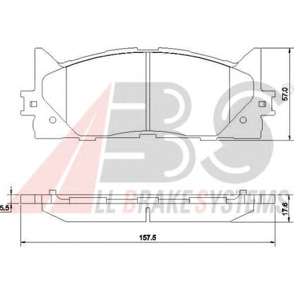 Photo Kit de plaquettes de frein, frein à disque A.B.S. 37677