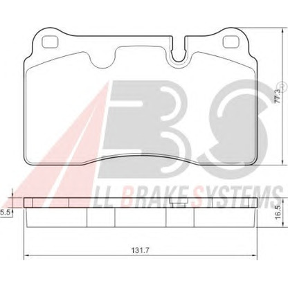 Photo Kit de plaquettes de frein, frein à disque A.B.S. 37712