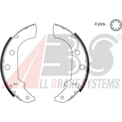 Photo Brake Shoe Set A.B.S. 8321