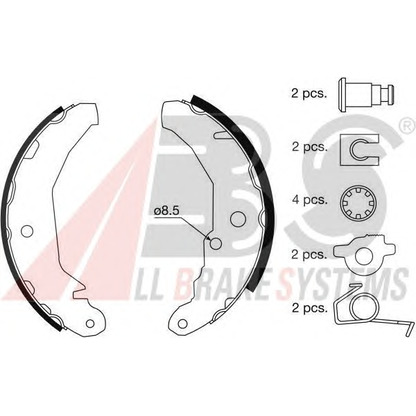 Photo Brake Shoe Set A.B.S. 8804