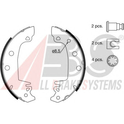 Photo Brake Shoe Set A.B.S. 8878