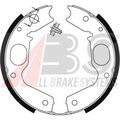 Photo Brake Shoe Set, parking brake A.B.S. 9115
