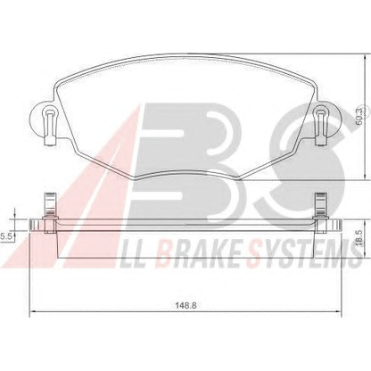 Photo Brake Pad Set, disc brake A.B.S. P24060