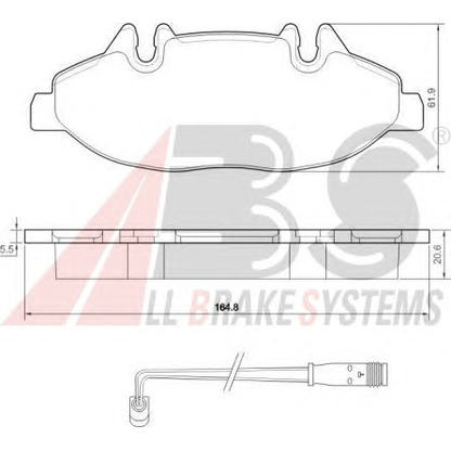 Photo Brake Pad Set, disc brake A.B.S. P50050