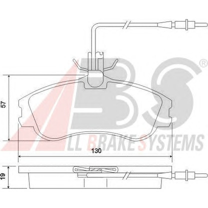 Photo Brake Pad Set, disc brake A.B.S. P61060