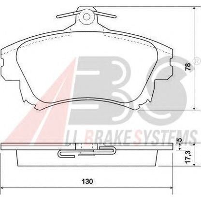 Photo Brake Pad Set, disc brake A.B.S. P86017