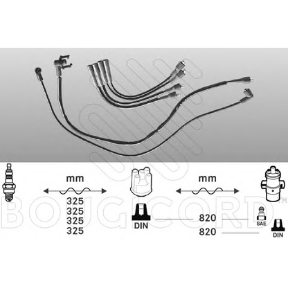 Photo Kit de câbles d'allumage BOUGICORD 2451