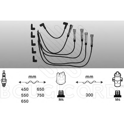 Photo Kit de câbles d'allumage BOUGICORD 4103