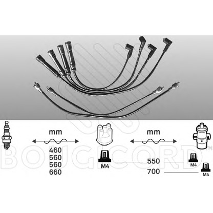 Photo Kit de câbles d'allumage BOUGICORD 4105