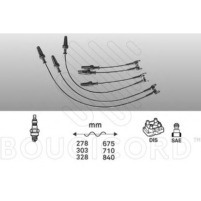 Photo Ignition Cable Kit BOUGICORD 1434