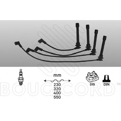 Photo Kit de câbles d'allumage BOUGICORD 7412