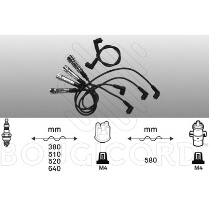 Zdjęcie Zestaw przewodów zapłonowych BOUGICORD 9231
