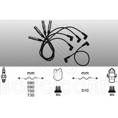 Photo Kit de câbles d'allumage BOUGICORD 9870