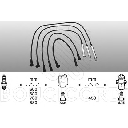 Photo Ignition Cable Kit BOUGICORD 4128