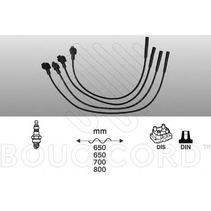 Photo Kit de câbles d'allumage BOUGICORD 4149