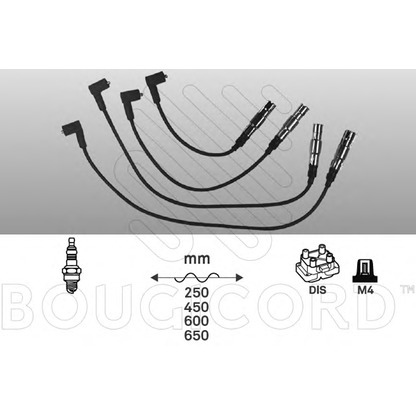 Zdjęcie Zestaw przewodów zapłonowych BOUGICORD 4173