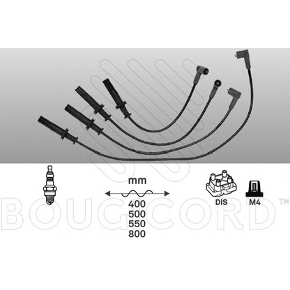 Zdjęcie Zestaw przewodów zapłonowych BOUGICORD 4177
