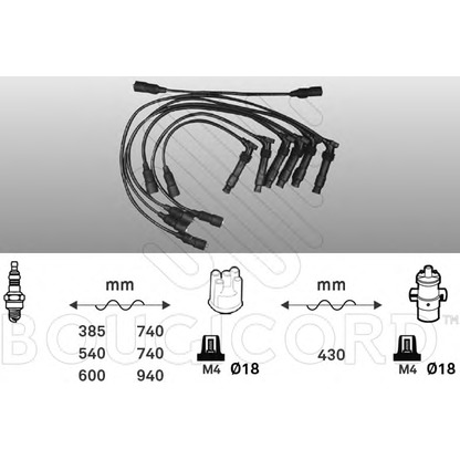 Photo Kit de câbles d'allumage BOUGICORD 4200